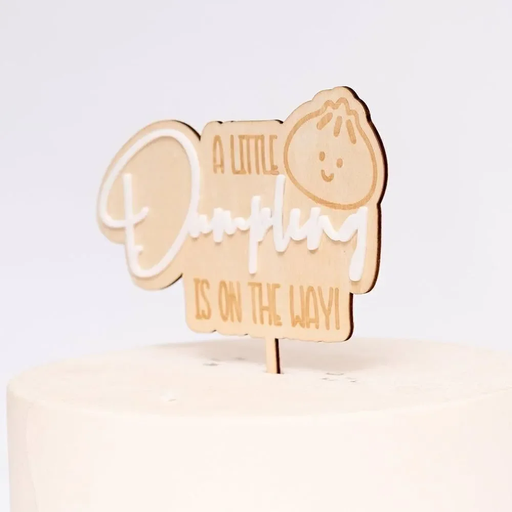 Baby Shower Dumpling Decorations - Banner and Cake Topper